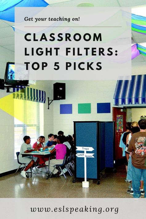 Find out the top picks for classroom light filters to cover up harsh fluoresent lights. Make an ideal learning environment with these light covers for blue light. #filter #lightfilter #cover #lightcover #class #classroom #light #lighting #education #teaching #teacher #environment Led Classroom Lights, Diy Florescent Light Cover Classroom, Alternative Classroom Lighting, Fluorescent Light Covers Diy Classroom, Classroom Fairy Lights, Classroom Light Covers, Classroom Lighting Ideas, Fluorescent Light Covers Diy, Florescent Light Cover