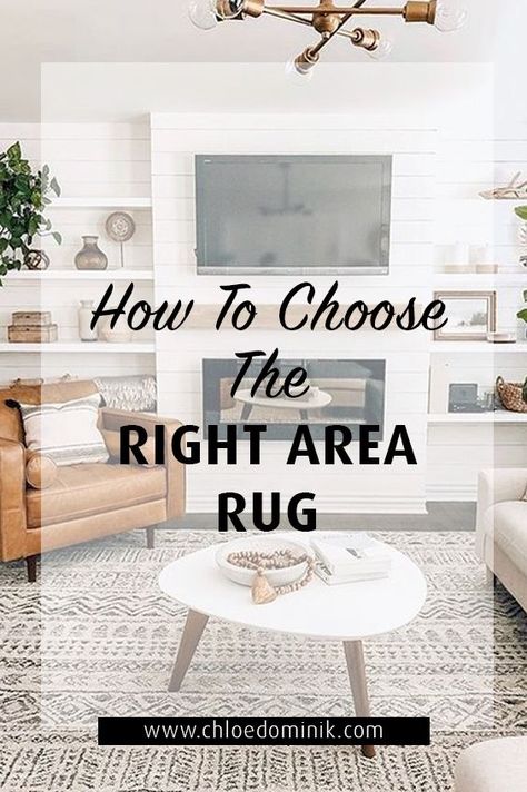 How To Choose The Right Area Rug: There's lots of factors that go into choosing the right area rug for your space, colour, environment, style and function. Here is a guide to how to pick the right rug for your home down to size, colour, function and materials. @chloedominik #howtochoosearug #arearugs #interiordesigntipsrugs #choosinganarearug #arearugideas #layeredrugs #texturedrug How To Choose The Right Size Area Rug, Tv Room Rug, Choosing Rug Size Living Room, How To Choose Rug Size Living Rooms, How To Choose An Area Rug, How To Choose A Living Room Rug, How To Pick A Rug Color, Living Room With Area Rug Ideas, How To Pick An Area Rug For Living Room