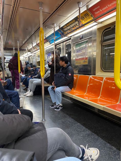 Train Interior, Nyc Metro, Galaxy Party, New York Life, Reference Images, The Train, Public School, Train, New York