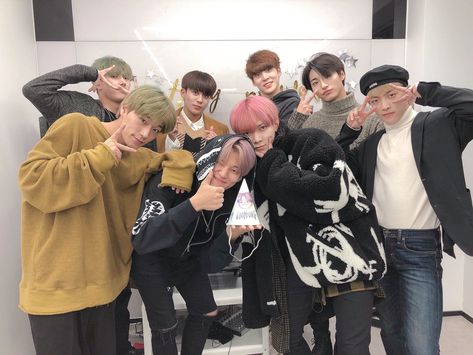 Ateez Group Photo, Ateez Treasure, Bg Group, Pirate Kids, Kang Yeo-sang, Jeong Yun-ho, Birthday Projects, V Live, Woo Young