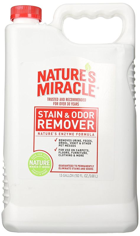 Nature's Miracle Pet Stain and Odor Remover, 1-1/2-Gallon * Read more reviews of the product by visiting the link on the image. #Cats Enzyme Cleaner, Birds Pet, Urine Odor, Dog Urine, Best Cleaner, Stain Removers, Carpet Cleaning Machines, Cat Odor, Dog Obedience Training