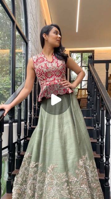 1,984 likes, 29 comments - mrunalinirao on June 19, 2022: "Our jewel red peplum, featuring contemporary hand-drawn roses embroidered in traditional 𝐳𝐚𝐫𝐝𝐨𝐬𝐢 technique, reflects the true spirit of MR. Paired here with our impeccably crafted 𝐑𝐨𝐬𝐞𝐭𝐭𝐞 𝐥𝐞𝐡𝐞𝐧𝐠𝐚 in Blush & Olive Green.". Peplum Lehenga, Mrunalini Rao, Lehnga Dress, Roses Drawing, Olive Green, Lehenga, Blush, How To Draw Hands, Red