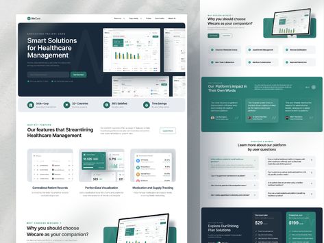 SaaS Landing Page - Wecare by Ali Husni ✨ for Pickolab Studio on Dribbble Why Choose Us Section Web Design, Why Choose Us Web Design, Saas Website Design, Cta Button, Saas Landing Page, Landing Page Website, Why Choose Us, Balance Design, Healthcare Management