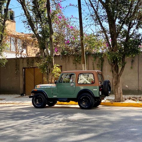 Vintage Jeep Aesthetic, Old Jeeps Vintage, Jeep Wrangler Color Ideas, Old Jeep Aesthetic, Green Jeep Aesthetic, Sage Green Jeep, Pastel Jeep, Cute Jeeps, Dark Green Jeep