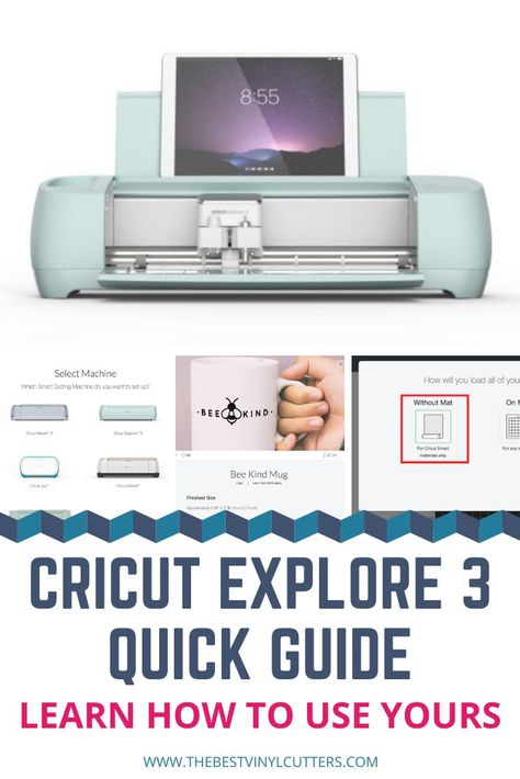 Cricut Explore 3 Quick Guide Learn How to Use Your Machine Beginner Cricut Explore 3 Projects, Cricut Explore 3 Ideas, Cricut Explore 3 Projects Beginner, Cricut How To Use, Crichton Explore 3, Circuit Explore 3 Projects, Cricut Explore Air 3 For Beginners, Cricut 3, Cricut Explorer 3 Projects