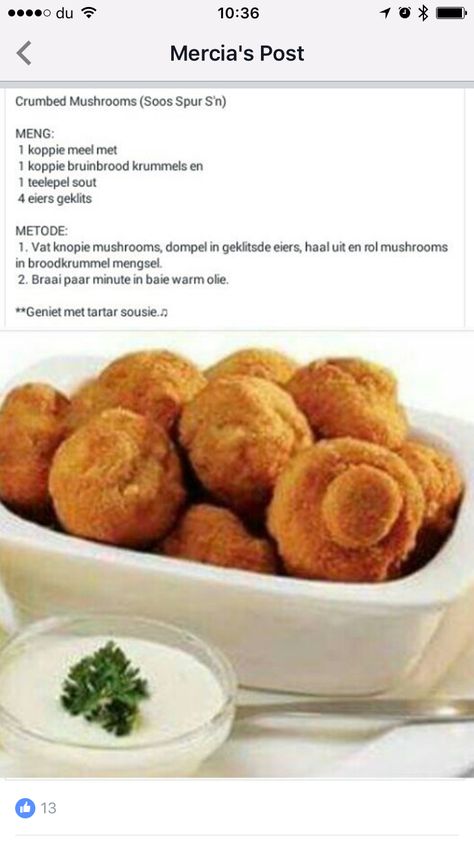 Crumbed Mushrooms, Mushroom Recipes Healthy, Cookie Recipes Homemade, Delicious Appetizer Recipes, Veg Dishes, Baked Vegetables, Quick Recipes Snacks, Sweet Recipes Desserts, Savoury Baking