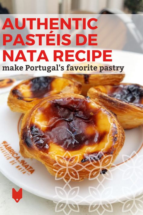 Nata Recipe, Portuguese Custard Tart Recipe, Custard Tart Recipe, Natas Recipe, Portuguese Custard Tarts, Egg Tart Recipe, Portuguese Tarts, Lobster Biscuits, Portuguese Dessert Recipes