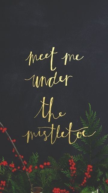 I want to know if people really do kiss under the mistletoe ❤️ Christmas Tumblr, Wallpaper Makeup, Meet Me Under The Mistletoe, Board Covers, Christmas Blessings, Christmas Time Is Here, Under The Mistletoe, Holiday Wallpaper, Noel Christmas