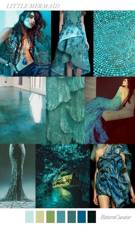 LITTLE MERMAID by PatternCurator More Color Boards, Colour Trends, Colour Inspiration, Mood Board Fashion, Trend Forecasting, Fashion 2018, Mode Inspiration, Colour Schemes, Pantone Color