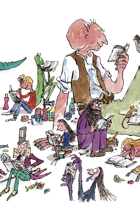 If you’ve got a reader who’s gone exploring with James, explored a candy factory with Charlie, loaded up a ... Roald Dahl Characters, Quentin Blake Illustrations, Roald Dahl Day, Roald Dahl Books, Sun Beams, Quentin Blake, Select Shop, Roald Dahl, Childrens Illustrations