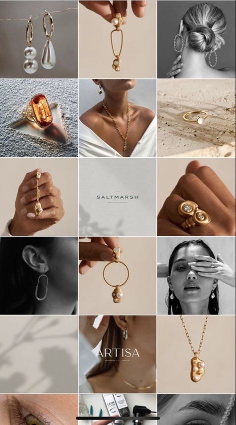 Instagram Feed For Jewelry Business, Jewelry Campaign Ideas, Jewellery Promotion Poster, Insta Jewelry Feed, Jewellery Layout Design, Jewelry Brand Instagram Feed Ideas, Jewelry Advertisement Poster, Jewelry Accessories Photography Idea, Photography Of Jewelry Photo Ideas