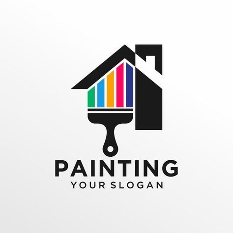 Paint Company Logo Design, Painters Logo Design, Paint Logo Design Graphics, Painting Logo Design Ideas, House Painter Logo, Painting Logo Ideas, Painting Logo Design, Painter Logo, Sohail Khan