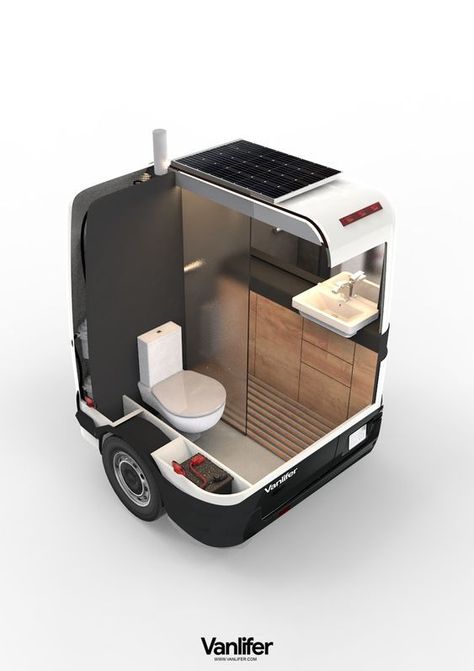 Our team specializes in building one-of-a-kind vehicles and now portable bathrooms. A proper shower and toilet - complete with total privacy - are luxuries few camper vans or motorhomes can boast. Bathroom Trailer, Van Builds, Shower And Toilet, Small Camper Trailers, Kombi Motorhome, Wall Layout, Portable Bathroom, Camping Accesorios, Van Life Diy