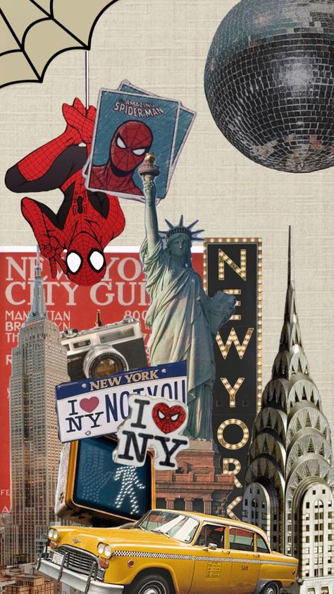 i love new york so much #newyork #newyorkaesthetic #spiderman #newyorkvibe Spider Man New York, Spiderman New York, Nyc Spiderman, New York Vibes, New York Wallpaper, I Love New York, Sketchbook Inspo, Spiderman 3, York Wallpaper