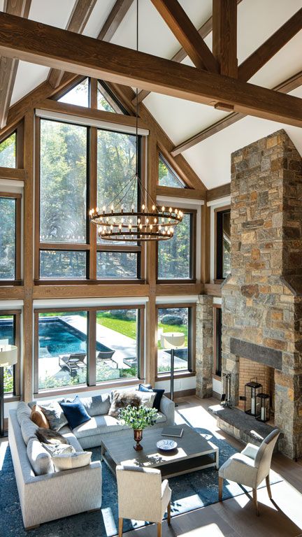 Timber Frame Great Room, Timber Home, White Sectional, Busy City, Timber House, Mountain House, Great Room, New Energy, Log Homes