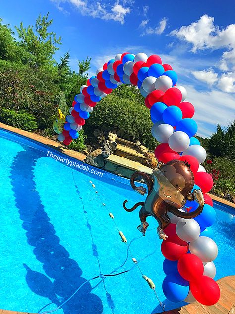 Candle Lighting Ceremony, Rainbow Balloon Arch, Large Driveway, Sweet 16 Decorations, Beach Party Decorations, Beautiful Bars, Rainbow Balloons, Table Place Cards, Balloon Sculptures