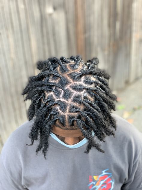 Square Parts Locs, Men Loc Retwist, Dreads Parts, Free Part Locs Men, Random Part Locs, Dreads Retwist Men, Palm Rolled Locs, C Part Locs, Free Part Locs