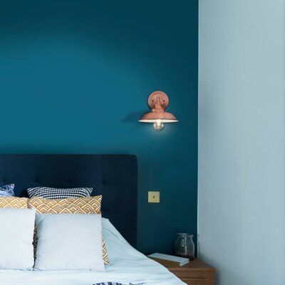 Copper Bedroom, Modern Bedroom Colors, Blue Bedroom Walls, Room Color Combination, Wall Color Combination, Bedroom Color Combination, Teal Walls, Bedroom Wall Colors, Bedroom Color Schemes