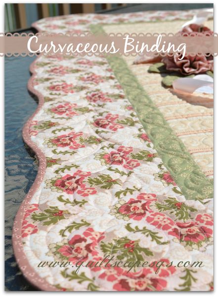 There are times when a quilt calls for a fancy, curvy edge! Fabric:   "Romancing the Past " by Sue Daley for Penny Rose Fabrics, a di... Patchwork, Scallop Edge Quilt, Scalloped Quilt, Quilt Binding Tutorial, Lattice Quilt, Cottage Quilt, Binding Tutorial, Quilting Videos, Quilt Border