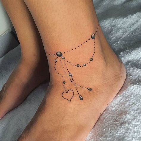 30 Beautiful Tattoos With Specific Positions - Cute Hostess For Modern Women Ankle Tattoos For Women Anklet, Anklet Tattoos For Women, Wrist Bracelet Tattoo, Tiny Wrist Tattoos, Ankle Bracelet Tattoo, Ankle Tattoos For Women, Flower Wrist Tattoos, Anklet Tattoos, Foot Tattoos For Women