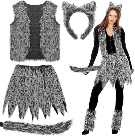 Embrace the thrill of Halloween and channel your inner wolf with the Newcotte Halloween Werewolf Accessories. Whether you're howling at the moon, participating in costume contests, or simply looking to add a touch of wild fun to your next event, this costume set has you covered. Pin it to your Pinterest board to inspire others to unleash their inner creatures this Halloween! 🌕🐺 #HalloweenCostumes #Werewolf #CosplayFun Werewolf Accessories, Girls Wolf Costume, Bad Wolf Costume, Big Bad Wolf Costume, Wolf Halloween Costume, Wolf Ears And Tail, Halloween Werewolf, Werewolf Costume, Wolf Costume