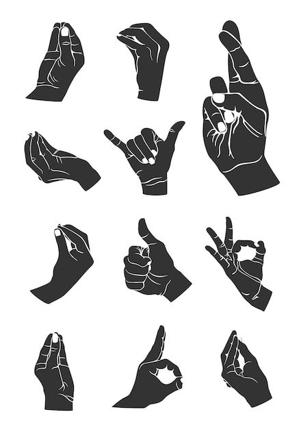 Italian Hand Gestures Illustration, Hand Gestures Drawing, Hands Gesture, Hand Gesture Drawing, Italian Hand Gestures, Geometric Shapes Drawing, Hand Symbols, Hand Gestures, Hand Gesture