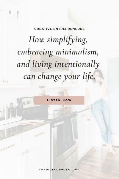 Allie Casazza shares how you can embrace minimalism to start living intentionally and simplify your life on the Power in Purpose Podcast. Allie Casazza, Living Intentionally, Entrepreneur Advice, Photographer Business, Planner Business, Mindset Tips, Productivity Apps, Creative Business Owner, Entrepreneur Inspiration