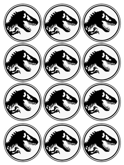 Jurassic Park Rice Krispies Treats, Jurassic Park Cupcakes Toppers, Jurassic World Cupcake Toppers, Jurassic Park Birthday Party Cake, Jurassic Park Cookies Decorated, Jurassic Park Cupcakes, Jurrasic Park Birthday Party, Jurassic Park Party Decorations, Imprimibles Jurassic Park