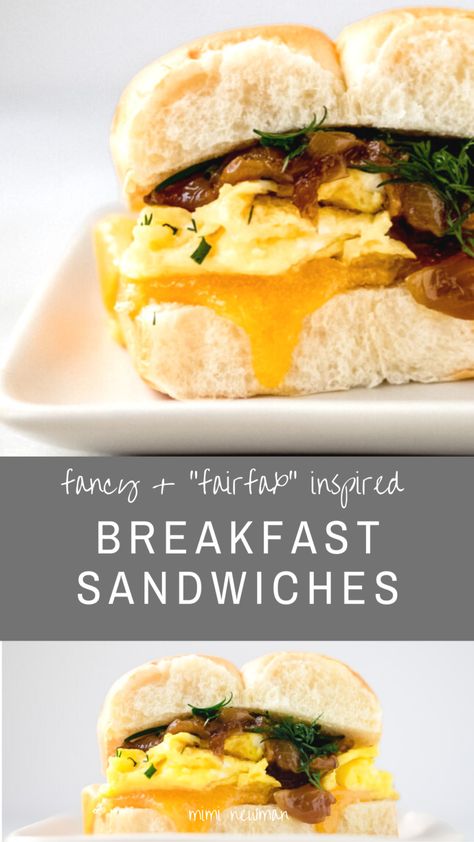 Fancy Breakfast Sandwich Recipe (the Fairfax from Eggslut) | Mimi Newman Impressive Dessert, Fancy Breakfast, Restaurant Copycat, Breakfast Sandwich Recipes, Brioche Bun, Granola Breakfast, Egg Recipes For Breakfast, Breakfast Sandwiches, Brioche Buns