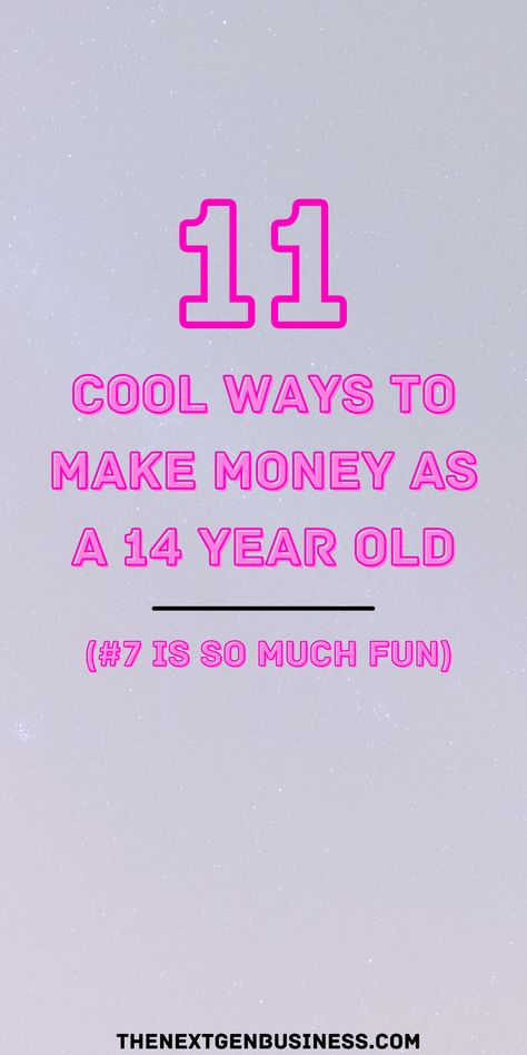 Do you want ideas on how to make money as a 14 year old fast? This post is full of ideas (you probably never thought of!) to make money for kids and teenagers along with the best tips to make money. Some of these teen jobs can be done at home or online while some require them to go out. Check them out! With the rise of the online world, there's plenty of things a teenager can today do to make extra income. Things To Spend Money On, Things To Do For Money At 13, Best Ways To Make Money At 13, How To Make Money As A 11 Year, Business Ideas For 12 Yo, How To Save Money For Teens Life Hacks, Ways To Earn Money At 12, How To Get Rich At 13, How To Save Money As A Teen