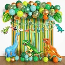 Dinosaur Birthday Decorations, Dinosaur Baby Shower Theme, Dinosaur Party Decorations, Dinosaur Party Supplies, Dinosaur Birthday Party Decorations, Dinosaur Balloons, Jungle Theme Parties, Ideas Cumpleaños, Boy Birthday Decorations