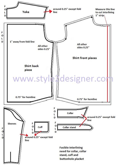 Bell Bottom Pants Pattern, Tapered Pants Pattern, Bermuda Shorts 250 Yoke Shirt Pattern, Basic Shirts Pattern, Boys Clothes Patterns, Boys Shirts Pattern, Mens Shirt Pattern, Shirt Patterns For Women, Sewing Men, Mens Sewing Patterns, Shirt Collar Pattern