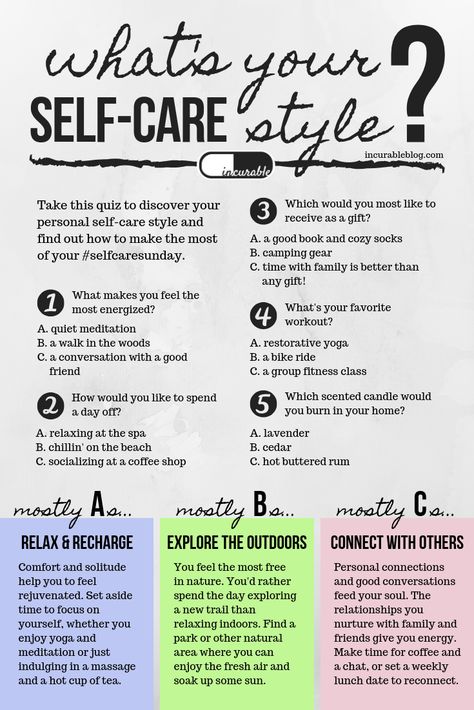 Take this quiz to discover your personal self-care style and find out how to make the most of your #selfcaresunday. Self Care In Recovery, Self Care Icebreaker, Self Care Group Therapy, Self Care Quizzes, Self Healing Activities, Self Care Therapy Activities, Self Care Group Activities Adults, Self Care Activity For Teens, Self Esteem Therapy Activities