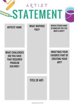 STUDIO THINKING - About Artist Statement Worksheet, Art Rubric, Art Analysis, Art Handouts, High School Art Lessons, Art Criticism, Art Statement, Art Worksheets, Art Curriculum