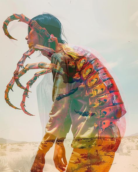 Double exposure 📸 for @blursed_montage #landofblursed challenge. This really made me miss my college experimental photography class. #doubleexposure #aiphotography #midjourneyphotography #midjourneyfashion #mjfashion #midjourneyv6 #midjourneyblend #aiartcommunity #aiartist #aiartchallenge #promptcraft #caterpillar #aifashioneditorial Photoshop Double Exposure, Evolution Photography, Photo Montage Ideas, Metamorphosis Photography, Multimedia Photography, Transformation Photography, Layered Photography, Union Photography, Photographic Collage