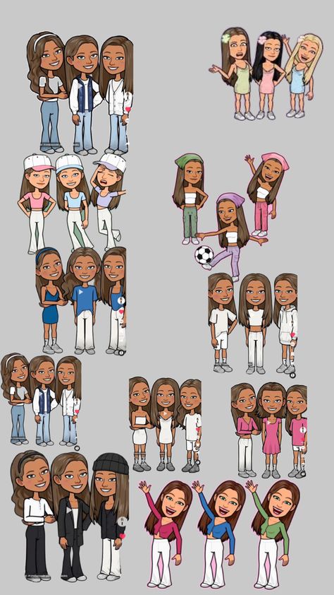 Cute Bitmoji Outfits Summer, Pretty Bitmoji Ideas, Snapchat Outfits, Bitmoji Outfits Baddie, Best Friends Cute, Cute Easy Outfits For School, Snapchat Best Friends, Cute Snapchat Bitmoji Ideas, Snapchat Avatar