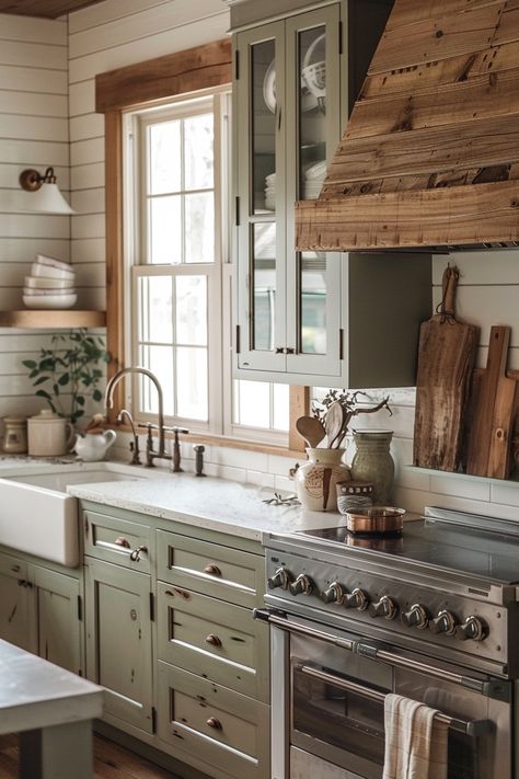 Embrace the warmth of rustic farmhouse kitchen decor, where earthy tones and natural textures create a space that is both cozy and inviting. Get inspired to transform your kitchen into a rustic retreat. #RusticCharm #FarmhouseKitchen #Warmth #CozyAndInviting #RusticRetreat