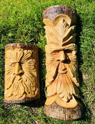 Green Man Of The Woods 30cm Hand Carved Wizard Tree Trunk Wood Fairtrade | eBay Wood Carving Designs, Carving Art, Carving Designs, Wood Carving Art, Whittling, Green Man, Wood Carving, Wizard, Fair Trade