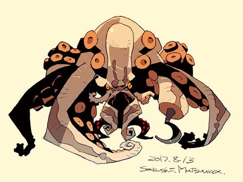 ArtStation - Kraken, Satoshi Matsuura Satoshi Matsuura, Game Character Design, Monster Design, Creature Concept Art, 판타지 아트, Monster Art, Creature Concept, Character Design References, Kraken