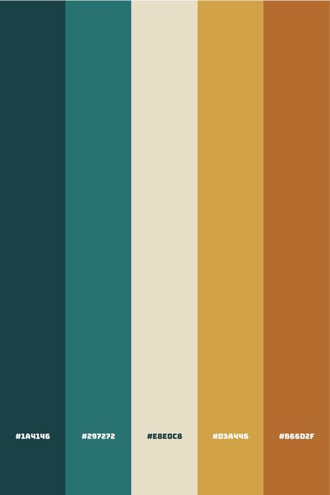 Granola Girl Color Palette by Earth To Krissy Design Studio Earthy Hues Palette, 70s Inspired Paint Colors, Earth Tones Color Pallete, Vibrant Earth Tones, Art Deco Pallete Color, 70s Inspired Color Palettes, 70s Color Pallete, Nature Colours Palette, Art Deco Colours Palette