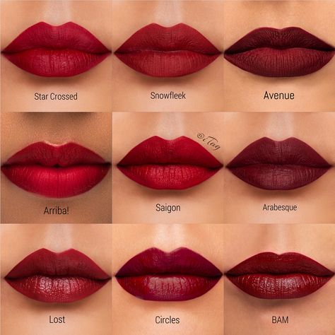 Red Lipstick Makeup Brunette, Fair Skin Red Lipstick, Different Shades Of Red Lipstick, Best Dark Red Lipstick, Dark Red Lipstick Wedding Makeup, Brunette With Red Lipstick, Makeup With Dark Red Lipstick, Best Dark Lipstick, Dark Red Liquid Lipstick