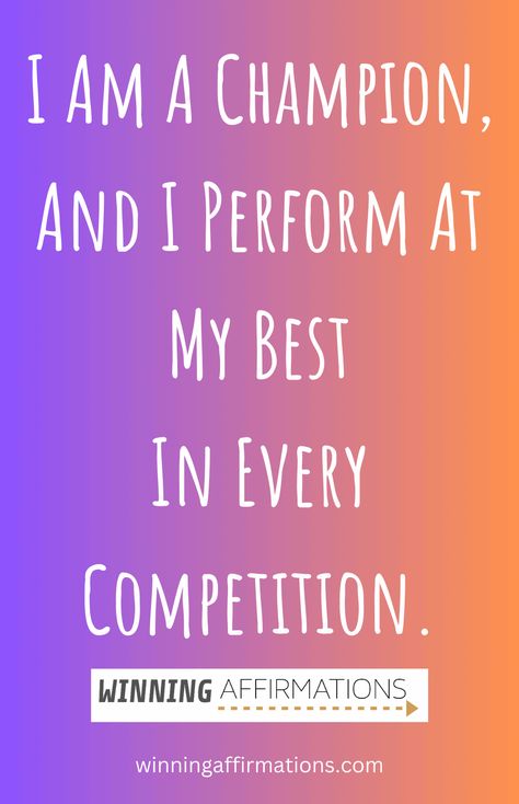 Elite Athlete Affirmations - Winning Affirmations Volleyball Affirmations, Athlete Affirmations, Sports Affirmations, Winning Affirmations, Winning Mindset, Fantasy Team, Boost Confidence, Png Text, Sports Quotes