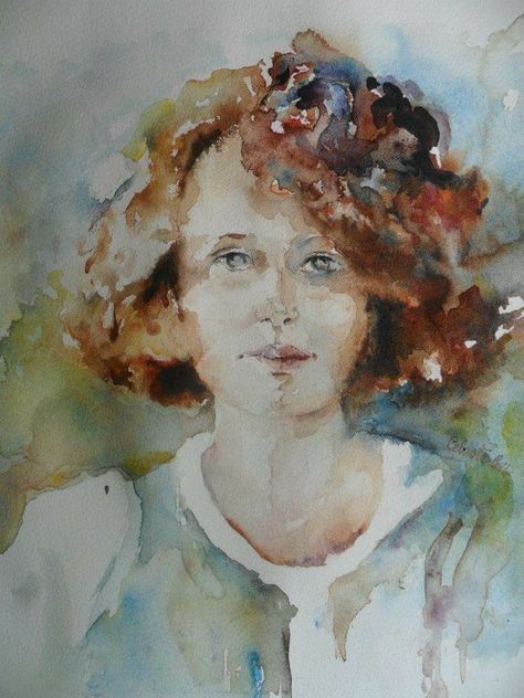 Watercolor Emotion, Loose Watercolor, Painting People, Watercolor Portraits, Figure Painting, Figurative Art, Artist Art, Portrait Art, Portrait Painting