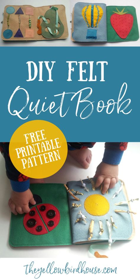 Quiet Book Ideas, Buku Diy, Diy Busy Books, Felt Quiet Book, Quiet Book Templates, Diy Quiet Books, Baby Quiet Book, Book Pattern, Quiet Book Patterns