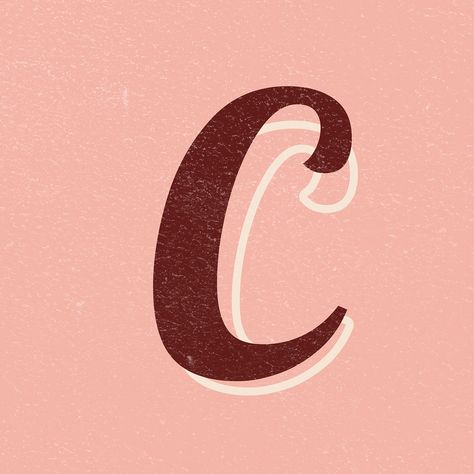 Alphabet letter C vintage handwriting cursive font psd | free image by rawpixel.com / jingpixar C Calligraphy Letter, C Design Letter, C Letter Wallpaper, Letter C Calligraphy, Letter C Font, C Letter Design, Paint Typography, Cursive Fonts Handwritten, Typography Psd