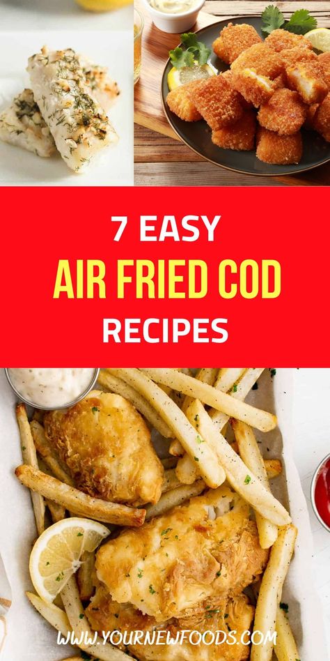 Here are some of the best airfryer cod recipes, perfect for quick and easy dinners. Make sure you try the panko breadcrumb cod and fillet recipes. You can even use Frozen cod in the air fryer. These Air fried cod recipes will have you cooking awesome meals with this delicious white fish. Alaska Cod Fillet Recipe, Cod Bites Air Fryer, Air Fry Frozen Cod Fillets, Air Fried Cod Fillets, Seasoning For Cod Fillets, Fried Cod Sandwich, Airfryer Cod Recipes, Air Fried Cod Fish Recipes, Cod Air Fryer Recipes