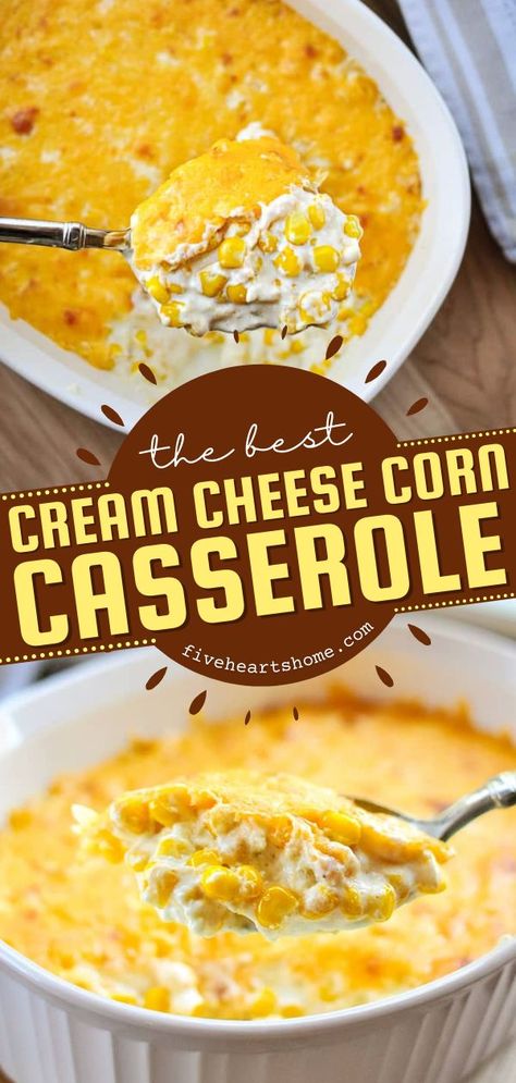 Cream Cheese Corn Casserole, thanksgiving dinner, easy side dishes Casserole For Thanksgiving Dinner, Cornbread Casserole With Cream Cheese, Corn With Cream Cheese And Jalapenos, Corn Casseroles For Thanksgiving, Corn Dish For Thanksgiving, Best Corn Casserole Thanksgiving, Keto Corn Casserole Recipe, Corn Casserole Thanksgiving Easy, Cream Cheese Dishes Meals