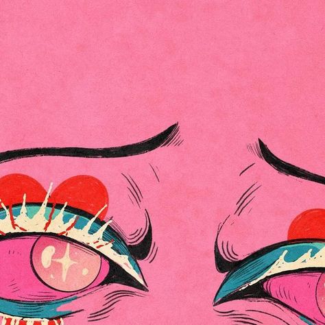 Andreea Dumuta on Instagram: "V-day themed eyes  #procreate #procreateillustrations  #editorialillustration #truegrittexturesupply   #womenofillustration" Surreal Art Eyes, Eyes Procreate, Surrealistic Eye Drawing, Eyes Surrealism, Eyes Artwork Surrealism, Pink Thoughts, Trippy Eyes Painting, Eyes Artwork Trippy, True Grit