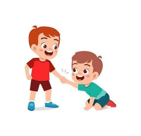 Good little kid helping friend that fall... | Premium Vector #Freepik #vector #fell #kids-helping #child-safety #kids-cartoon Falling On The Floor, Sequencing Activities Kindergarten, Cute Powerpoint Templates, Friends Illustration, Christmas Cards Kids, Friend Cartoon, Kids Clipart, Preschool Learning Activities