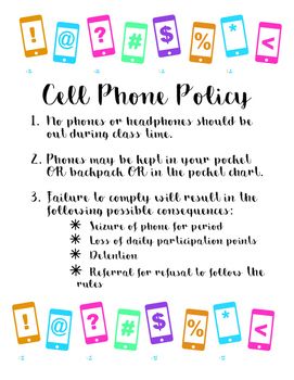 Cell Phone Policy Poster No Cell Phone Sign Classroom, Classroom Rules High School, Summer Bulletin Boards For Daycare, Class Procedures, Kids Cell Phone, High School English Classroom, Summer Bulletin Boards, Effective Classroom Management, Classroom Expectations